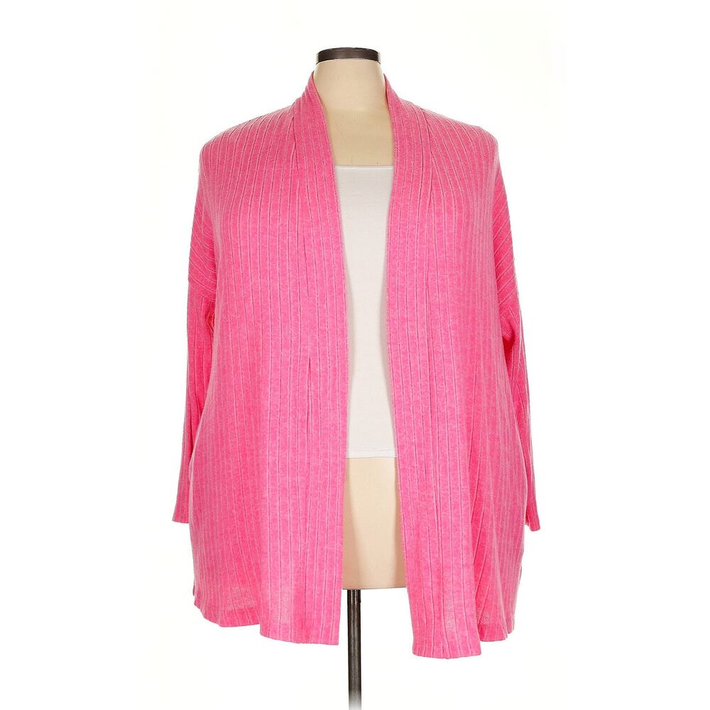 Anthropologie Eri and Ali Pink Long Sleeve Cardigan Sz. 2X